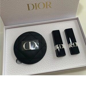 Dior Black Mirror& Lipstick Set